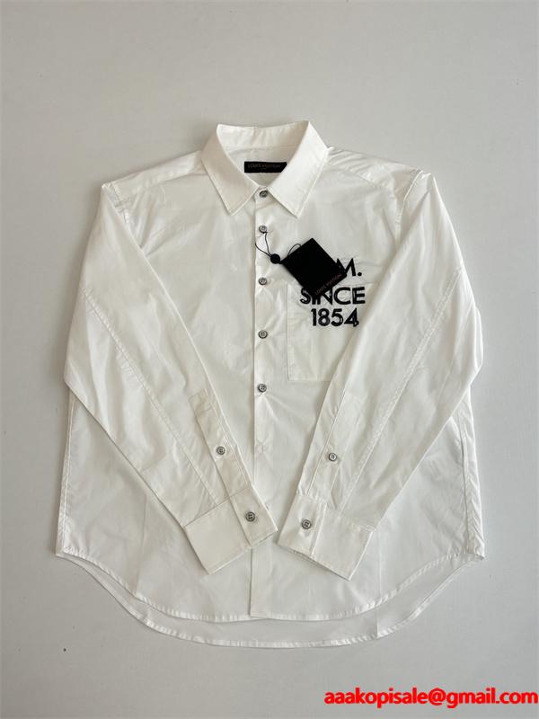 LOUIS VUITTON　SS26 春夏 1854刺繍ロゴ長袖シャツルイヴィトンシャツコピートレンド新作