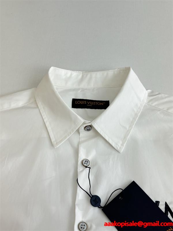 LOUIS VUITTON　SS26 春夏 1854刺繍ロゴ長袖シャツルイヴィトンシャツコピートレンド新作