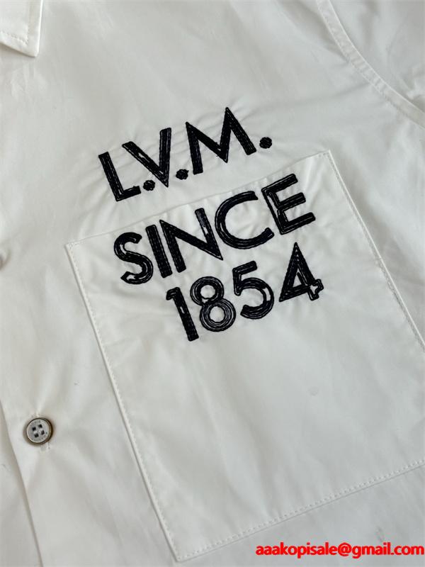 LOUIS VUITTON　SS26 春夏 1854刺繍ロゴ長袖シャツルイヴィトンシャツコピートレンド新作