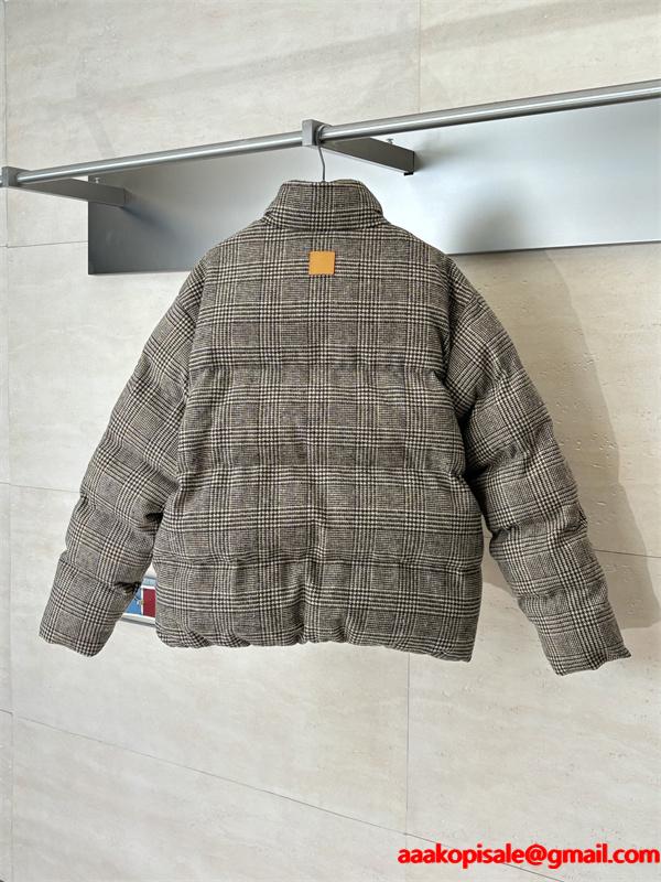 LV 新作 ルイヴィトン綿ジャケットスーパーコピー26SS  防寒性抜群ツイードチェックのスタンドカラー