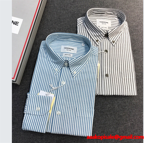 人气TOP❤THOM BROWNE トムブラウン長袖シャツコピー26SS  トレンドおしゃれ通勤上質アイテム