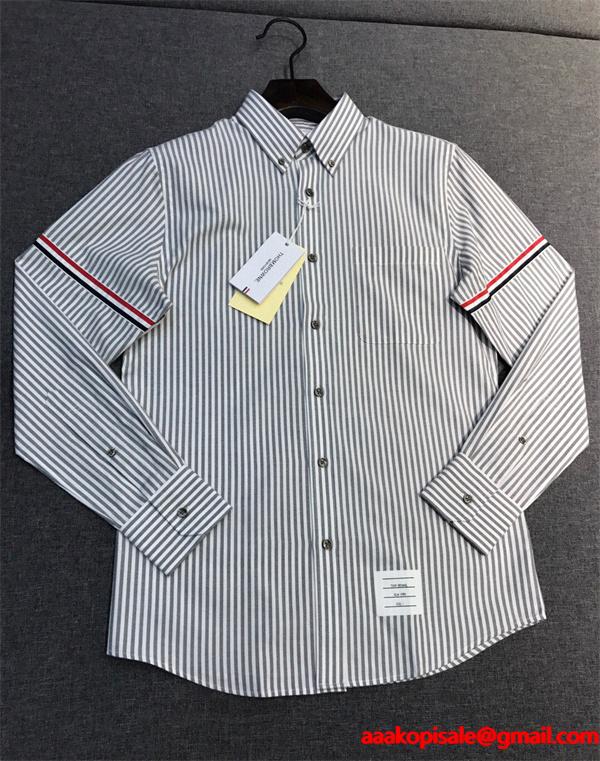 人气TOP❤THOM BROWNE トムブラウン長袖シャツコピー26SS  トレンドおしゃれ通勤上質アイテム