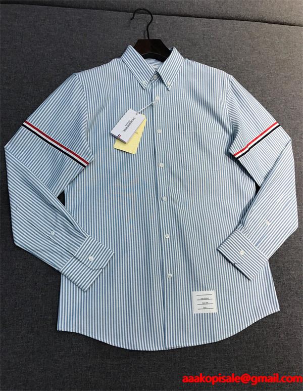 人气TOP❤THOM BROWNE トムブラウン長袖シャツコピー26SS  トレンドおしゃれ通勤上質アイテム