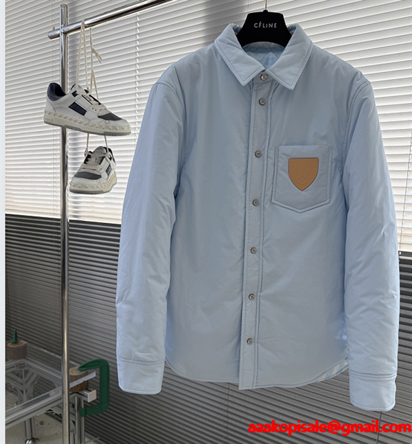 LV Stripe ☆リバーシブル☆ルイヴィトンシャツジャケット コピー軽量なパッド入りコットン快適な着心地