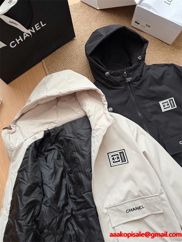 男女兼用2026☆シャネル綿入れジャケットコピー通販☆防寒着好評品人気２色