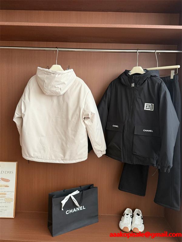 男女兼用2026☆シャネル綿入れジャケットコピー通販☆防寒着好評品人気２色