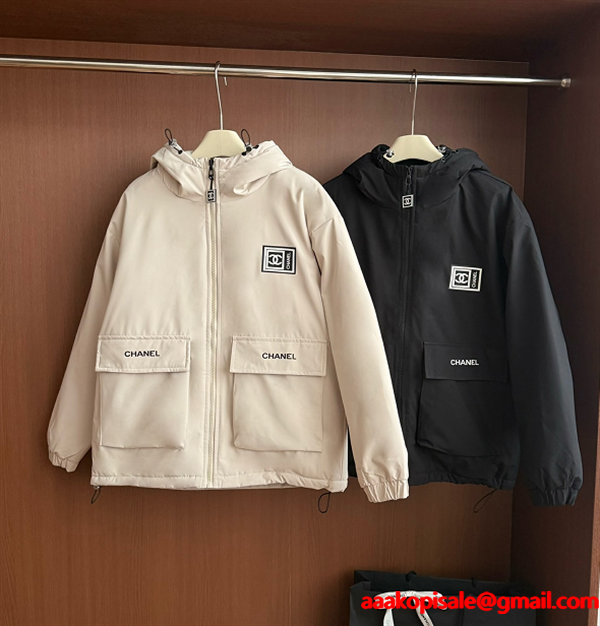 男女兼用2026☆シャネル綿入れジャケットコピー通販☆防寒着好評品人気２色