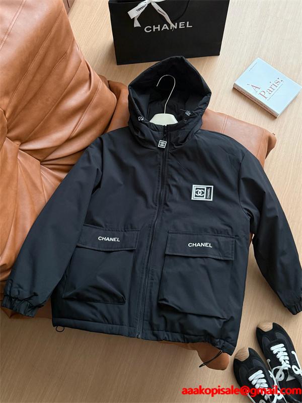 男女兼用2026☆シャネル綿入れジャケットコピー通販☆防寒着好評品人気２色
