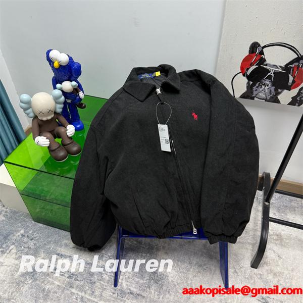 Polo Ralph Lauren ポロ ラルフローレン コピー 2026新作 ストリート 刺繍 ブラック ジップアップ ブルゾン 