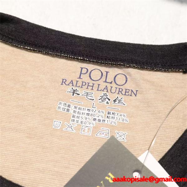 最新トレンド採用 快適 Polo Ralph Lauren ポロ ラルフローレン コピー インナー 刺繍 リラックス ブラック