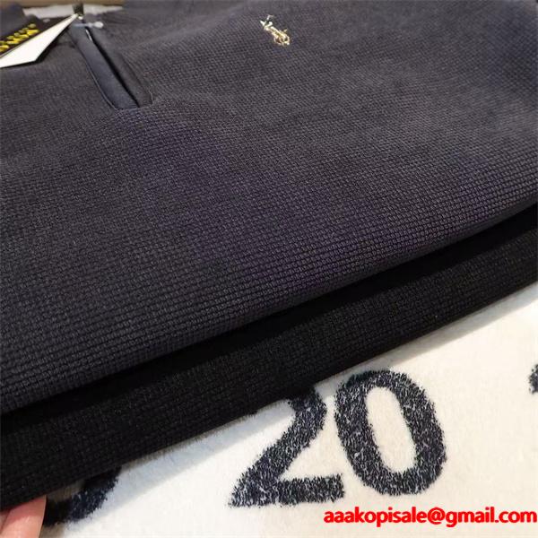 今季注目 上質感漂う 刺繍 ハーフジップ Polo Ralph Lauren ポロ ラルフローレン コピー ニット 大人