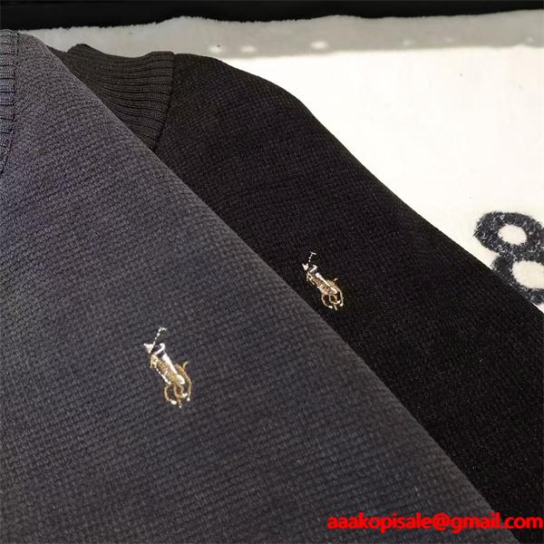 今季注目 上質感漂う 刺繍 ハーフジップ Polo Ralph Lauren ポロ ラルフローレン コピー ニット 大人