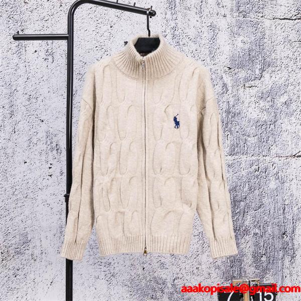 上質ケーブル編み ハーフジップ ニット Polo Ralph Lauren ポロ ラルフローレン コピー メンズ 長袖 冬向けトップス