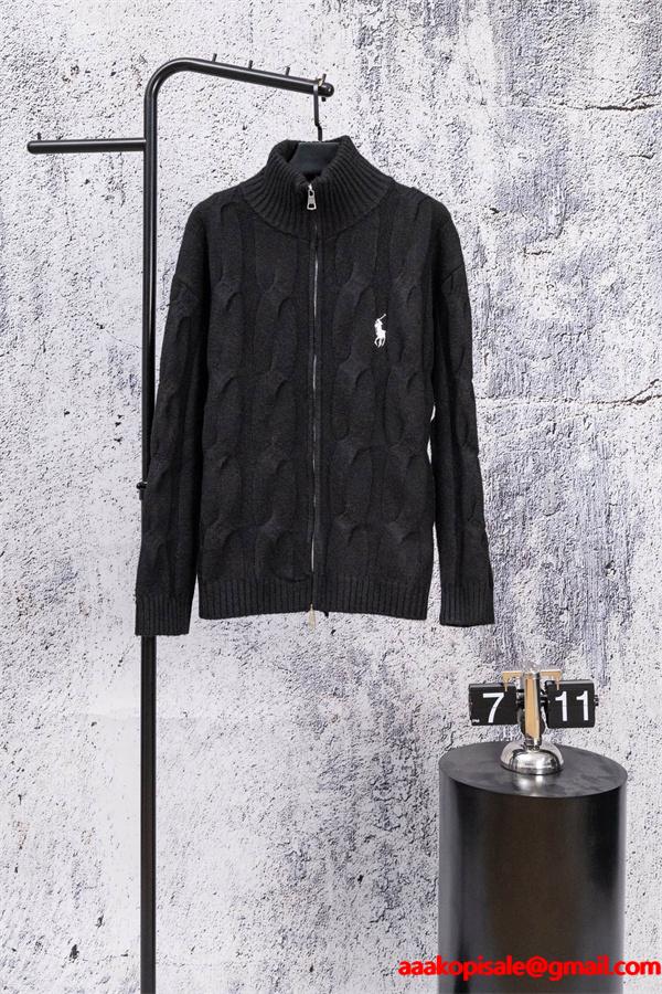 上質ケーブル編み ハーフジップ ニット Polo Ralph Lauren ポロ ラルフローレン コピー メンズ 長袖 冬向けトップス