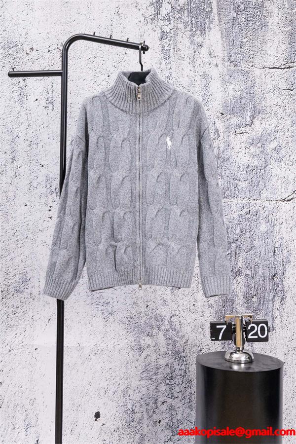 上質ケーブル編み ハーフジップ ニット Polo Ralph Lauren ポロ ラルフローレン コピー メンズ 長袖 冬向けトップス