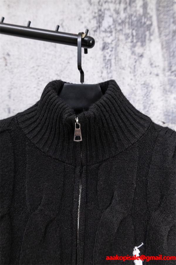 上質ケーブル編み ハーフジップ ニット Polo Ralph Lauren ポロ ラルフローレン コピー メンズ 長袖 冬向けトップス