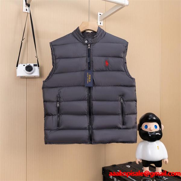 機能性重視 スタンドカラー Polo Ralph Lauren ポロ ラルフローレン コピー ダウンベスト メンズ 防風仕様 軽やか