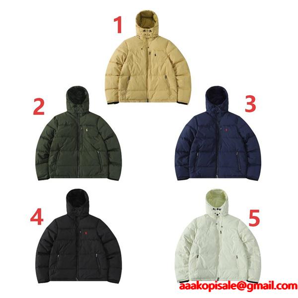 Polo Ralph Lauren ポロ ラルフローレン コピー ダウンジャケット防寒 冬 アウター フード付き カジュアル  