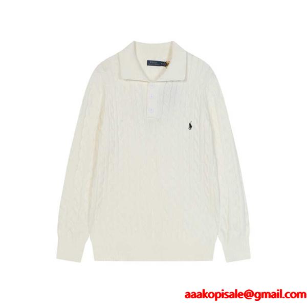 Polo Ralph Lauren ポロ ラルフローレン コピー ニット ポロシャツ メンズ 長袖 セーター 秋冬 シンプル