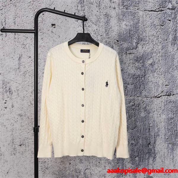 カーディガン Polo Ralph Lauren ポロ ラルフローレン コピー ケーブル編み 秋冬 トップス ボタン仕様