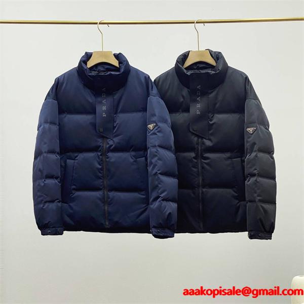 新作 ダウンジャケット ホワイト プレミアム モード系 PRADA プラダ スーパーコピー