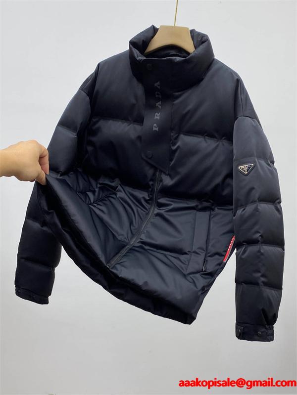 新作 ダウンジャケット ホワイト プレミアム モード系 PRADA プラダ スーパーコピー