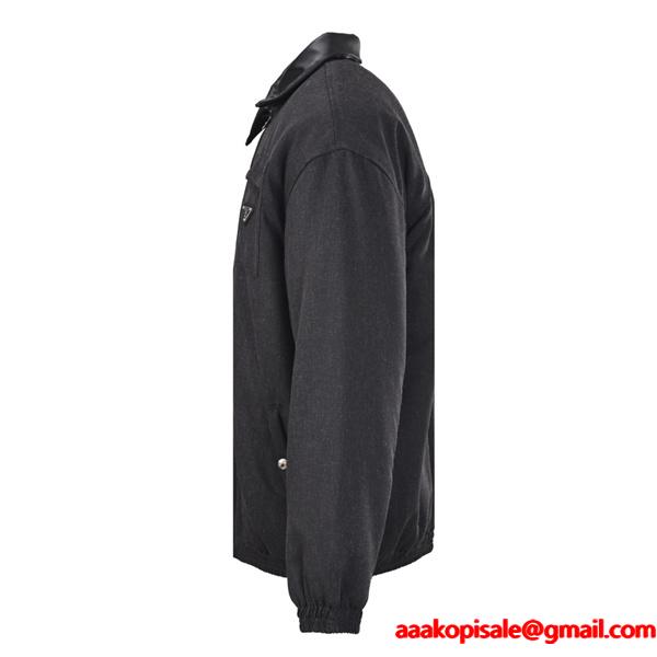  中綿ジャケット ブラック 便利 実用性抜群 おすすめ PRADA プラダ コピー