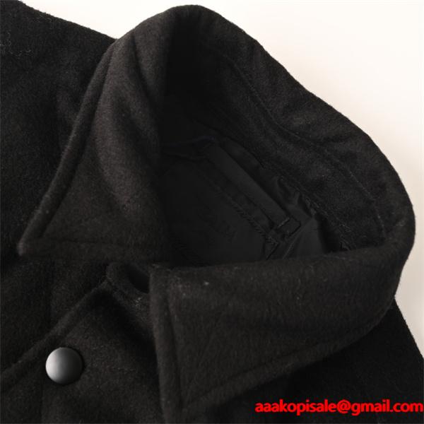 シャツジャケット ブラック 定番 上质 实用性抜群 PRADA プラダ スーパーコピー