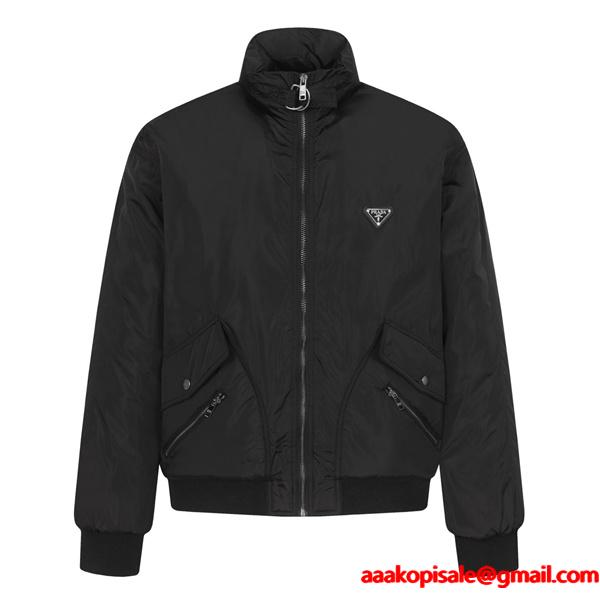 冬モデル ダウンジャケット ブラック 希少 トレンド PRADA プラダ コピー