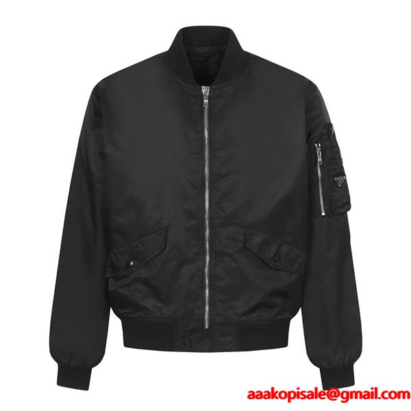 ボンバージャケット PRADA プラダ コピー ブラック 売れ筋 本格派 多機能