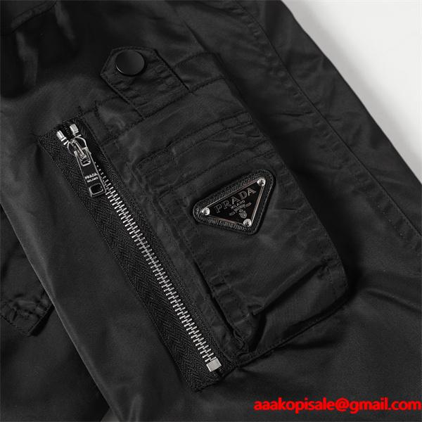 ボンバージャケット PRADA プラダ コピー ブラック 売れ筋 本格派 多機能