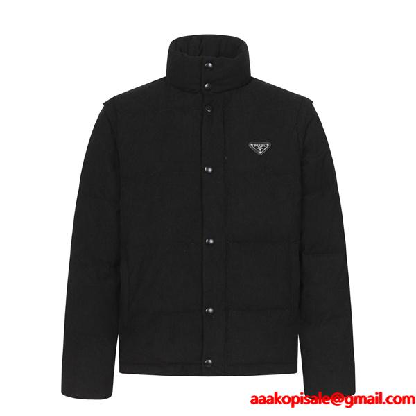 ダウンジャケット ブラック 新登場 上質 快適 PRADA プラダ スーパーコピー