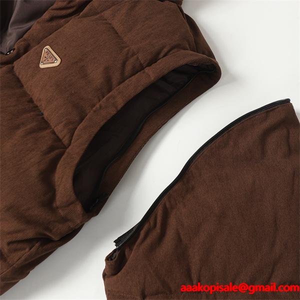 ダウンジャケット ブラック 新登場 上質 快適 PRADA プラダ スーパーコピー