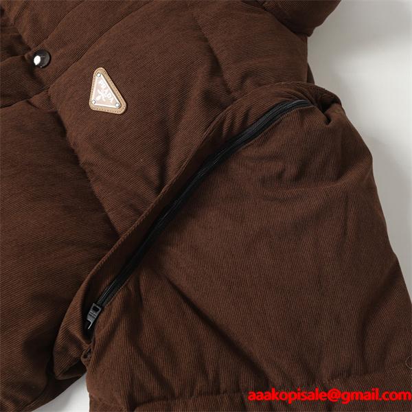 ダウンジャケット ブラック 新登場 上質 快適 PRADA プラダ スーパーコピー