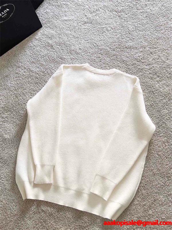 冬モデル ニット ブラック おすすめ 着心地抜群 トレンド PRADA プラダ コピー