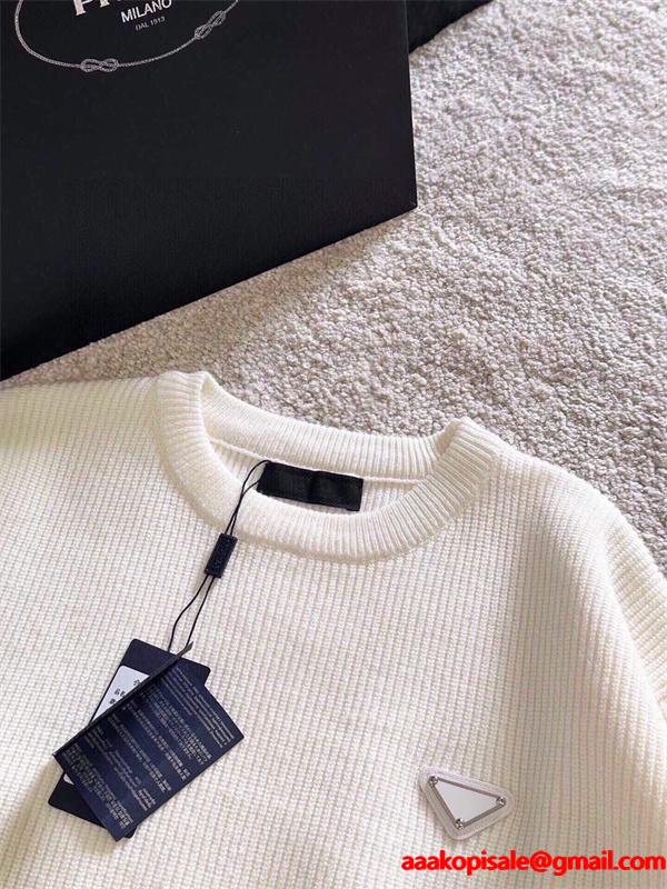 冬モデル ニット ブラック おすすめ 着心地抜群 トレンド PRADA プラダ コピー