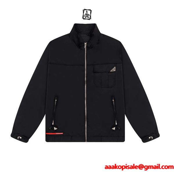 ジップジャケット PRADA プラダ コピー ブラック 定番 実用性抜群 注目