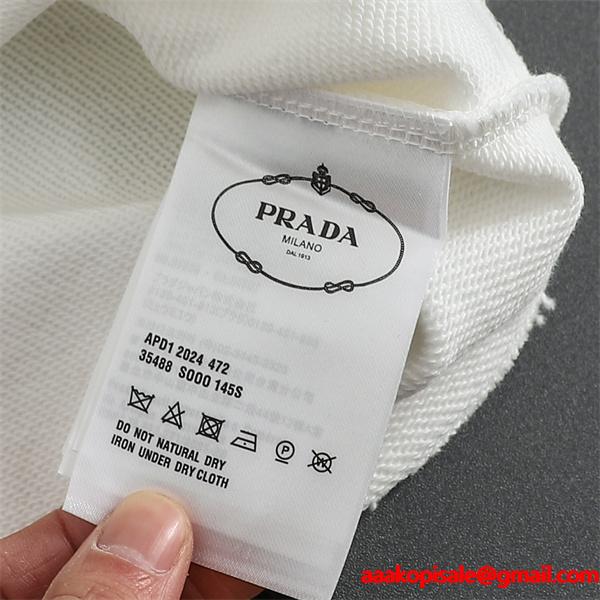 パーカー ホワイト／カーキ 本格派 上質 着心地抜群 PRADA プラダ コピー  