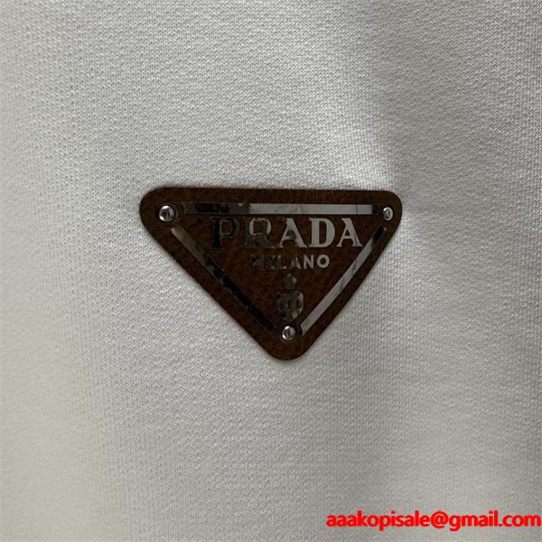 冬モデル パーカー ブラック プレミアム シンプル PRADA プラダ コピー