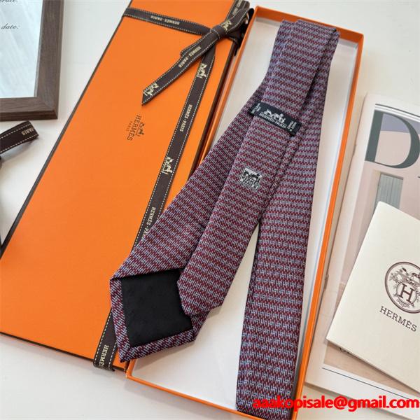 エルメス Hermes 激安 メンズ ネクタイ 新作 H総柄 デザイン シルク100％ 手仕上げ ビジネス用