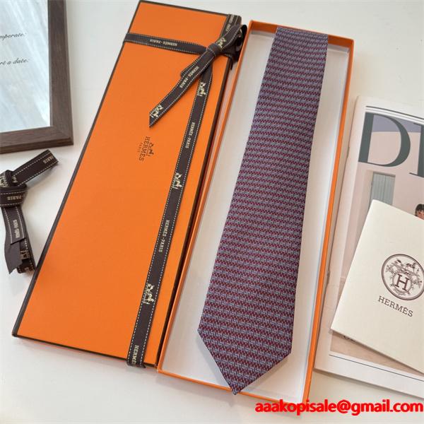 エルメス Hermes 激安 メンズ ネクタイ 新作 H総柄 デザイン シルク100％ 手仕上げ ビジネス用