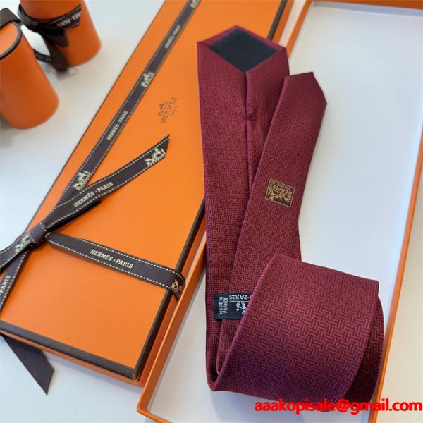 エルメスHermes激安メンズ向け新作シルクネクタイ上質斜纹真丝低调デザイン大人コーデ法国職人手仕上げ