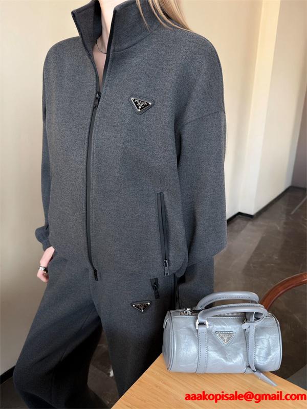 2026最新プラダセットアップスーパーコピー  PRADAレディースファッション人気グレー色上品
