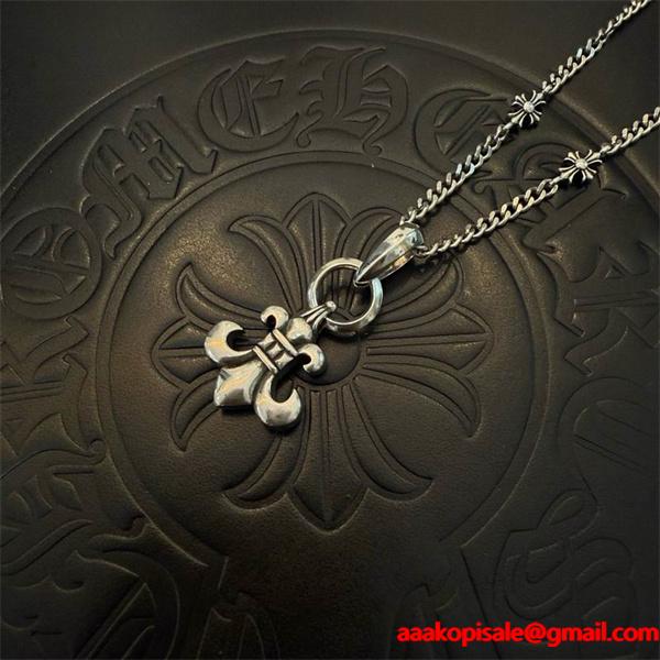 2026新作 大人ストリート 十字架シルバーネックレス 注目 CHROME HEARTS クロムハーツ コピー