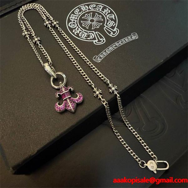 2026新作 大人ストリート 十字架シルバーネックレス 注目 CHROME HEARTS クロムハーツ コピー