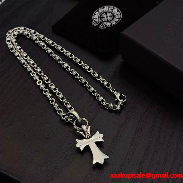 2026新登場 ブルーストーンクロス CHROME HEARTS クロムハーツ コピー ネックレス 上質