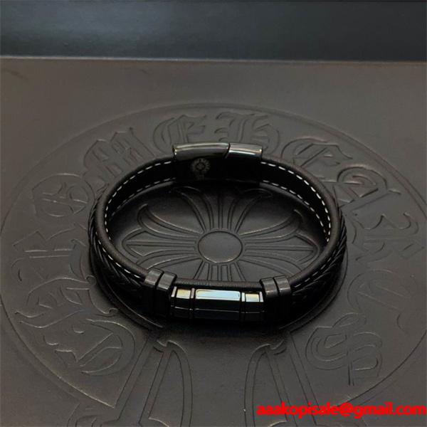 CHROME HEARTS クロムハーツ コピー 2026新作 上質 レザー ブレスレット 注目 トレンド