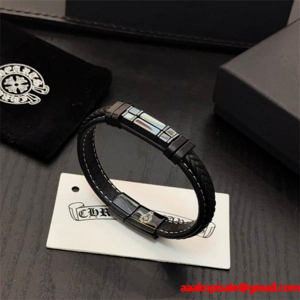 CHROME HEARTS クロムハーツ コピー 2026新作 上質 レザー ブレスレット 注目 トレンド