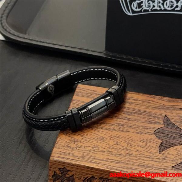 CHROME HEARTS クロムハーツ コピー 2026新作 上質 レザー ブレスレット 注目 トレンド