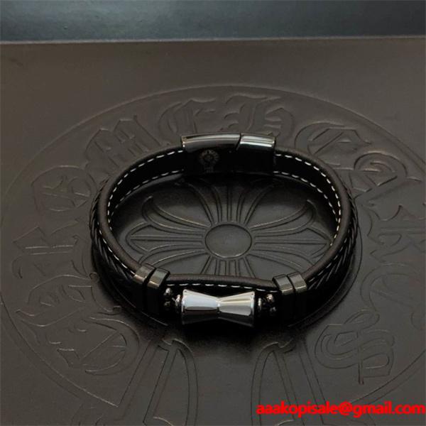 新登場 人気 CHROME HEARTS クロムハーツ コピー シルバーモチー フブレスレット 定番